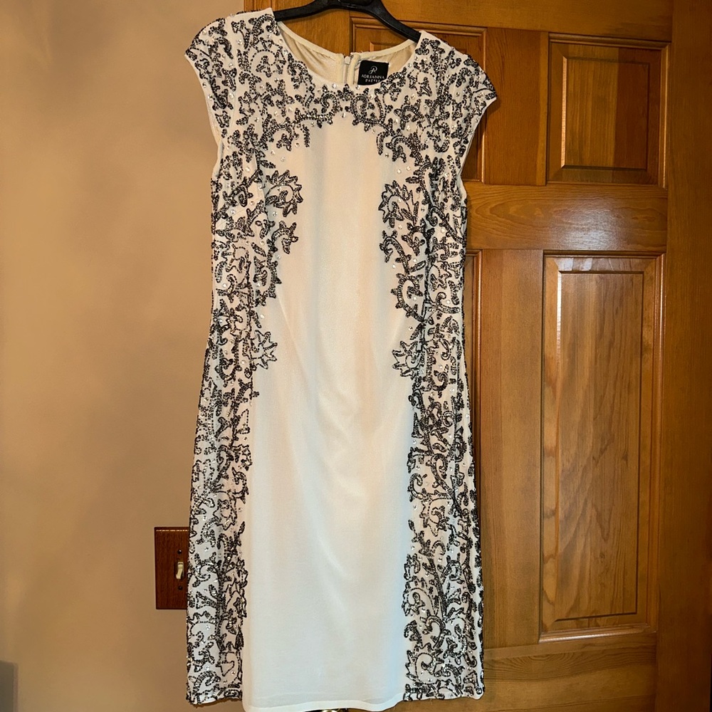 Adrianna Papell sequined dress.